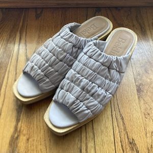 Beklina gathered wedge clog in lilac